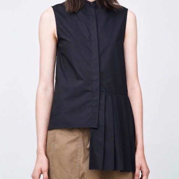 ISO: OAK NYC ASYMMETRICAL PLEATED SHIRT - Picture 1 of 1